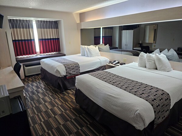 Room, 2 Queen Beds, Non Smoking | In-room safe, desk, iron/ironing board, free WiFi - Microtel Inn & Suites by Wyndham Claremore (Claremore)