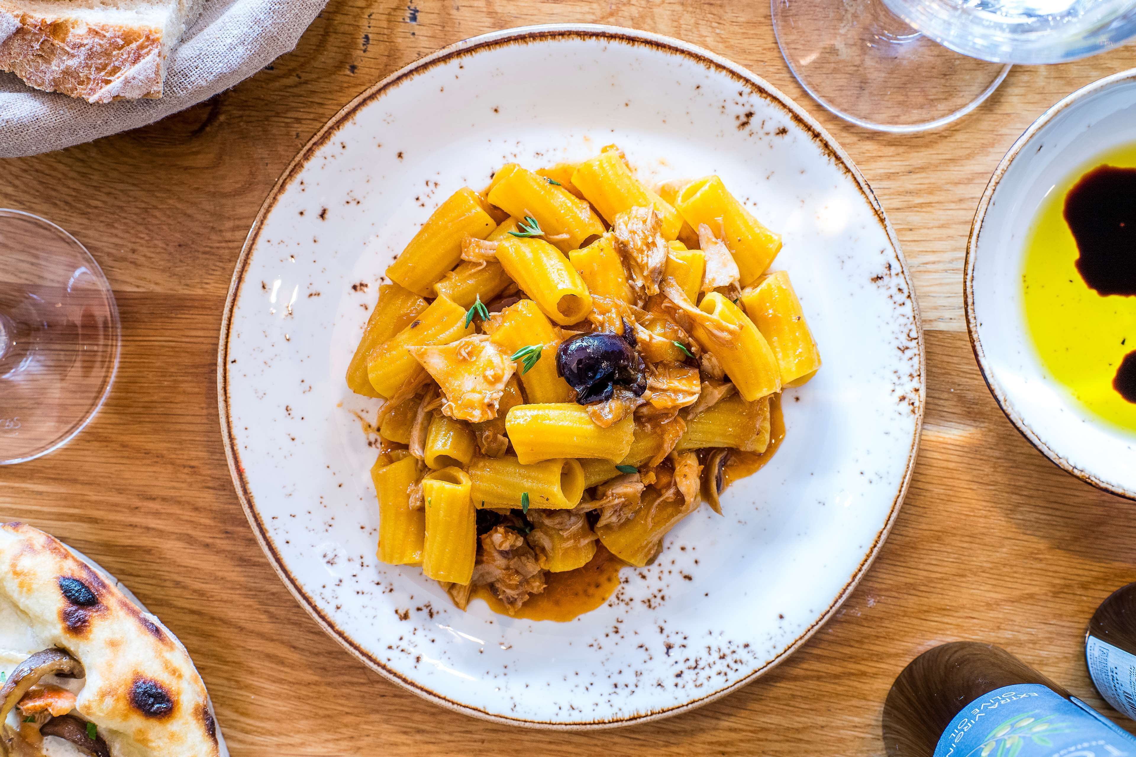 breakfast, lunch, dinner served; italian cuisine