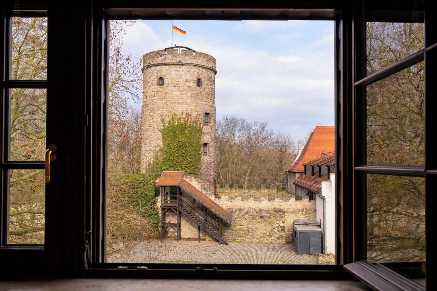 Blick von der Unterkunft