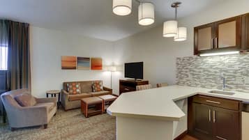 Suite, 2 Queen Beds | In-room safe, desk, iron/ironing board, free cribs/infant beds