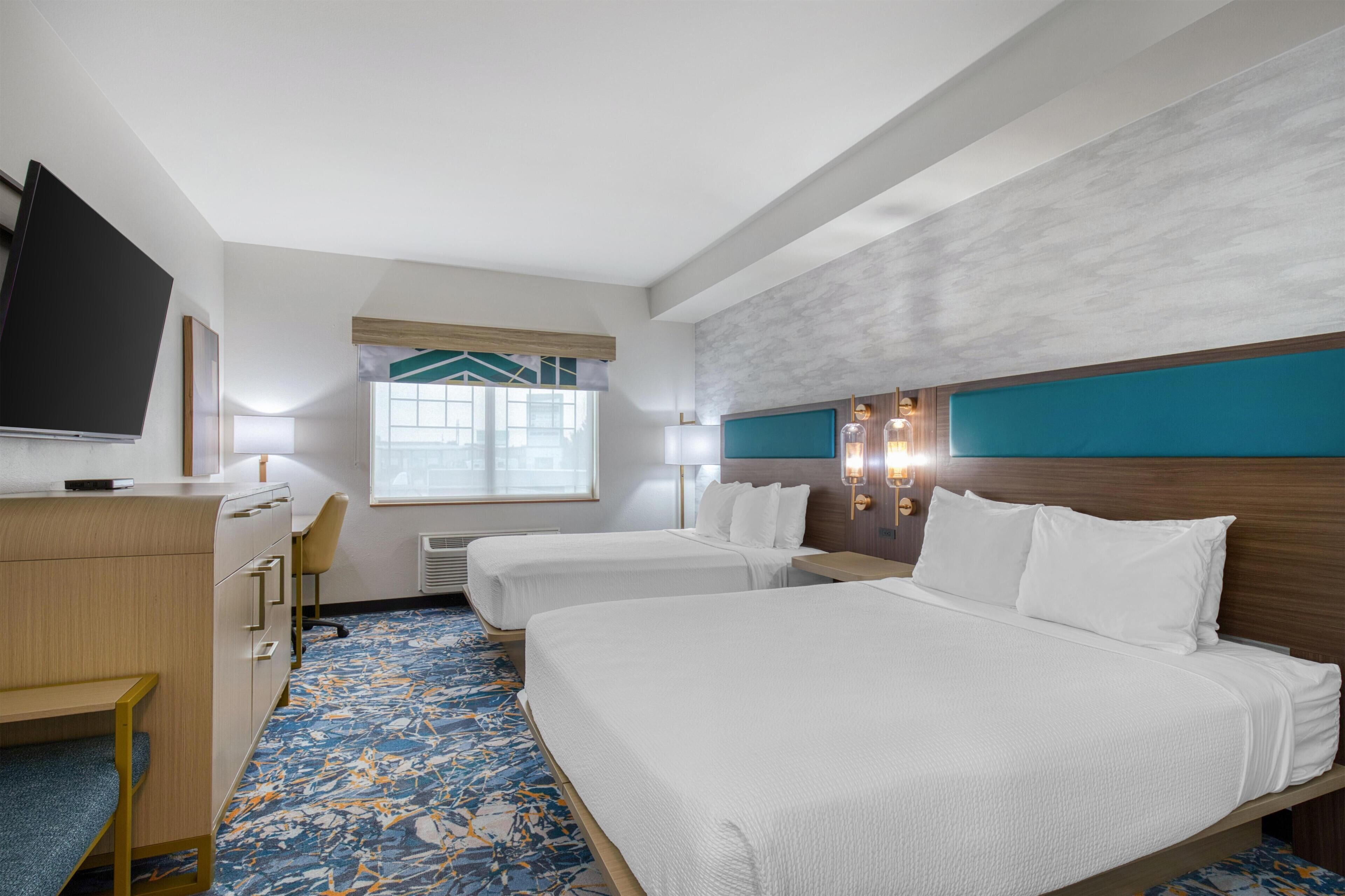 Standard Room, 2 Queen Beds, Non Smoking, Refrigerator & Microwave