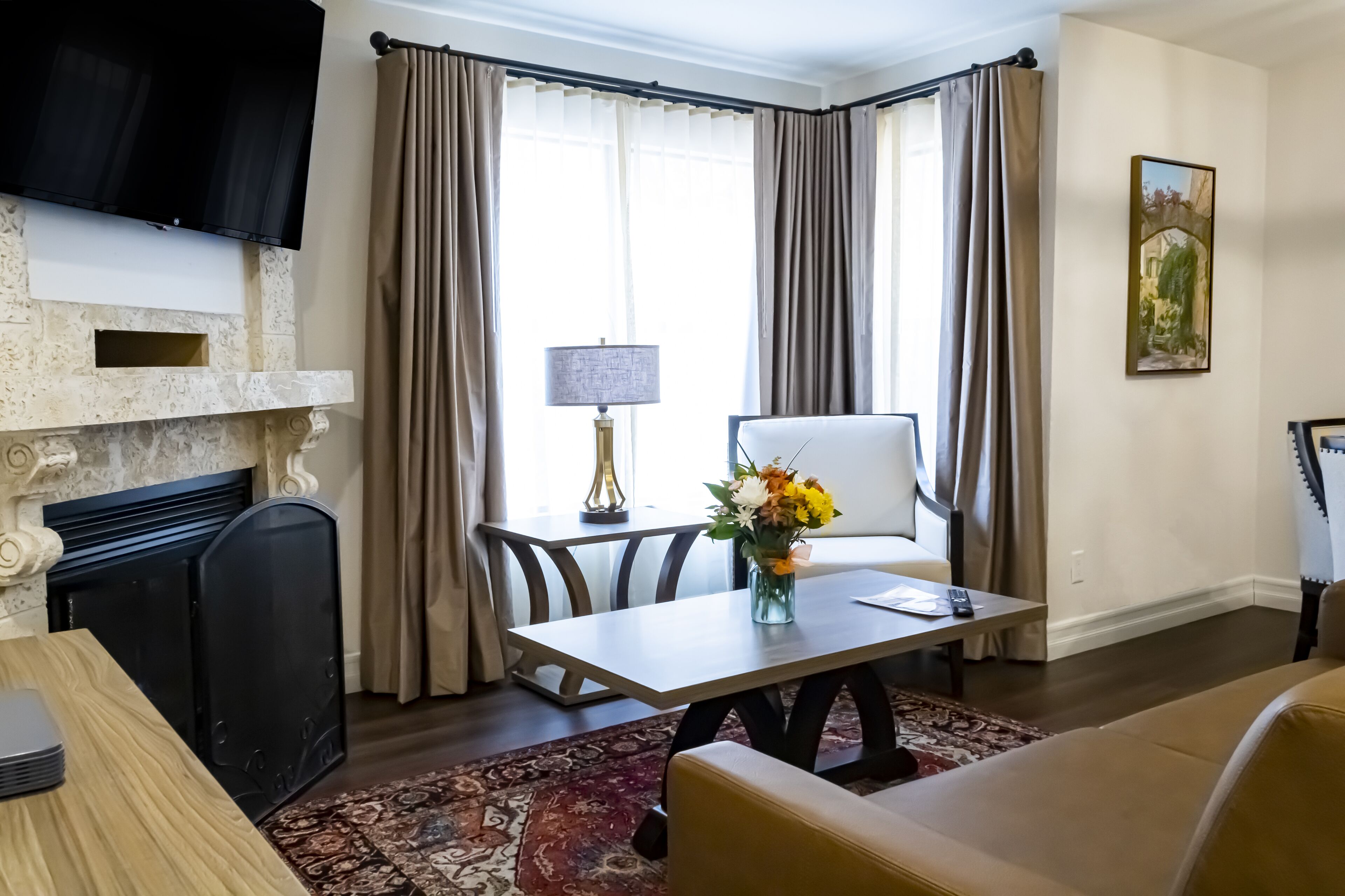 villa, 1 bedroom | living area | flat-screen tv, fireplace, dvd player