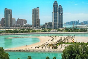 Private beach, free beach shuttle, free beach cabanas, sun-loungers