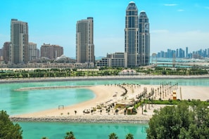 Private beach, free beach shuttle, free beach cabanas, sun-loungers