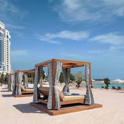 Private beach, free beach shuttle, free beach cabanas, sun-loungers