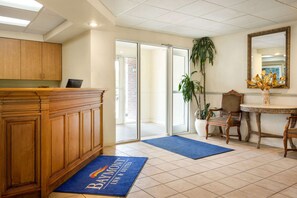 Welcome to our hotel lobby, where guests can check in and enjoy a warm atmosphere.