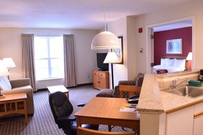 Two Bedroom Suite | 1 bedroom, desk, blackout drapes, iron/ironing board