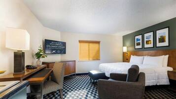 Studio, 1 King Bed, Mountain View | Pillow-top beds, desk, laptop workspace, blackout curtains