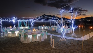 Outdoor banquet area