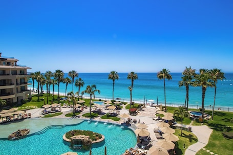 2 outdoor pools, pool umbrellas, sun loungers