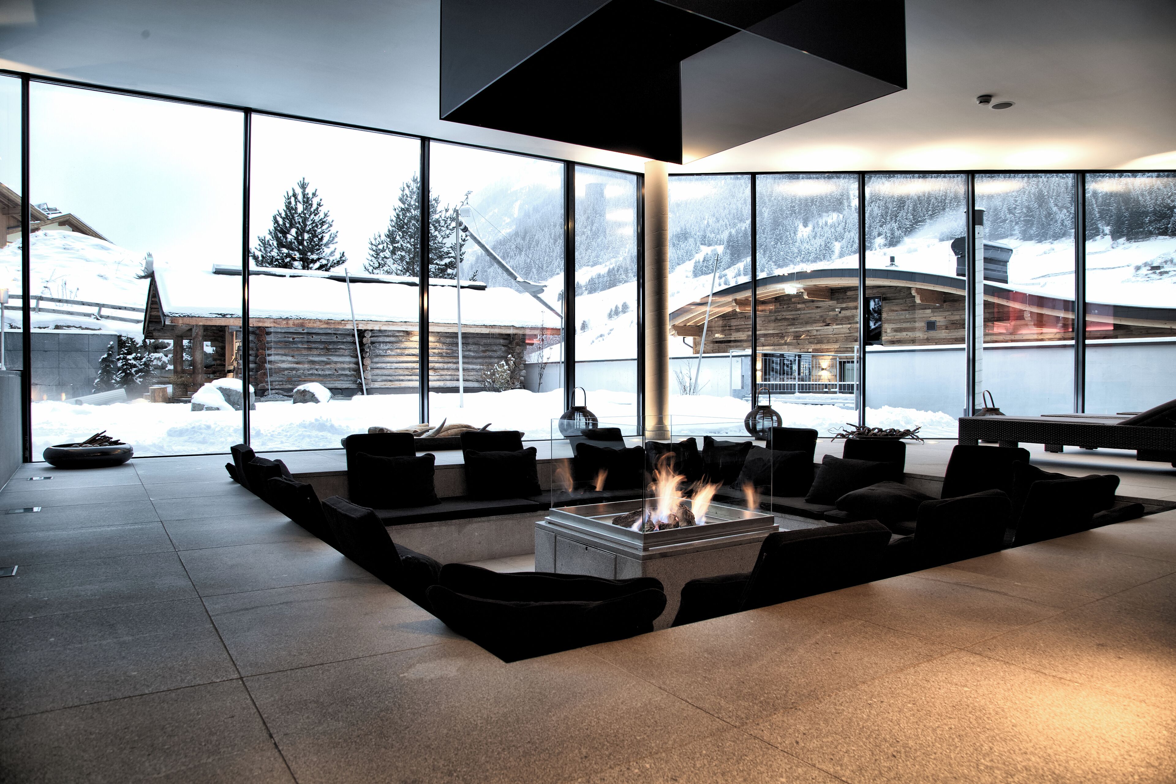 sauna, hot tub, facials, manicures and pedicures, massages