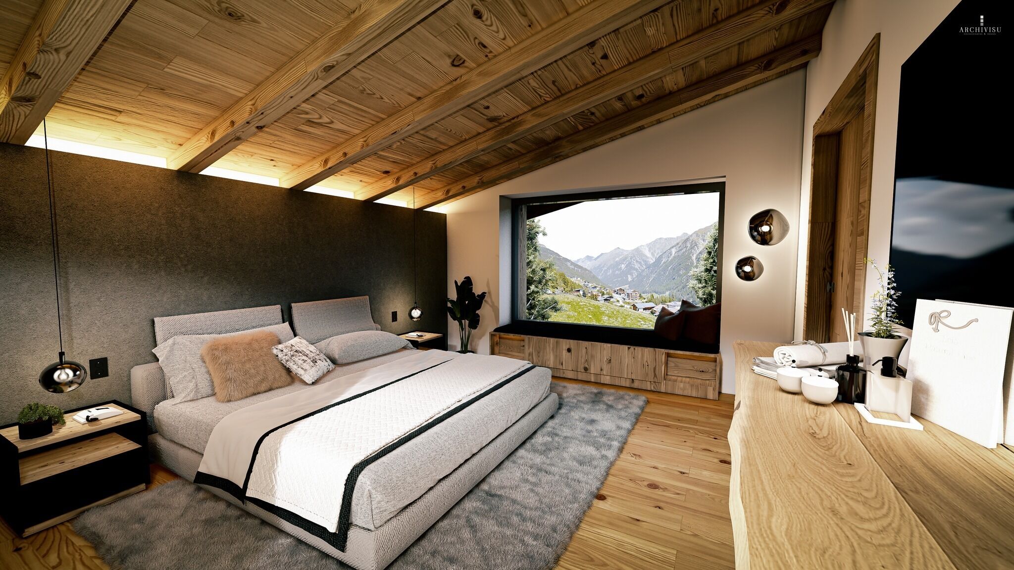 Deluxe-Penthouse | Allergikerbettwaren, Minibar, Zimmersafe, kostenloses WLAN