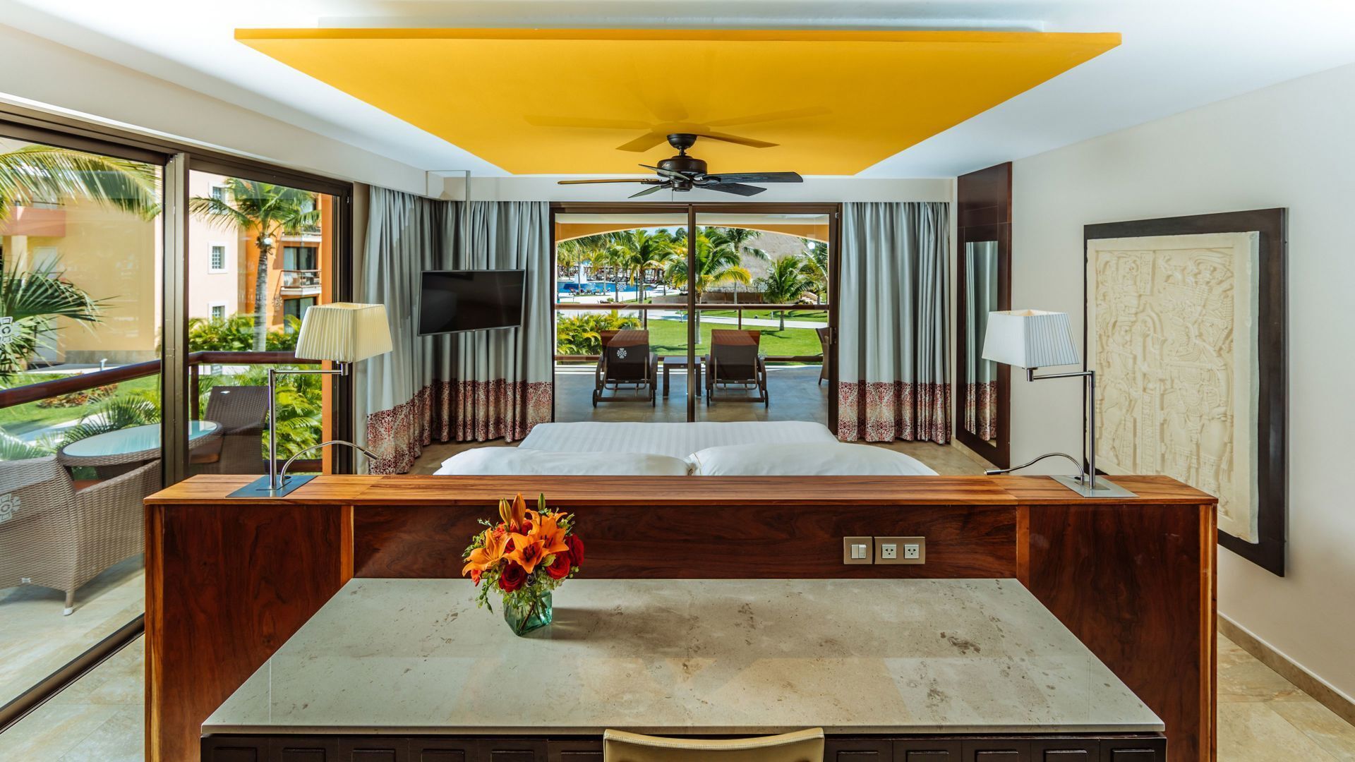 Free minibar, in-room safe, desk, blackout drapes