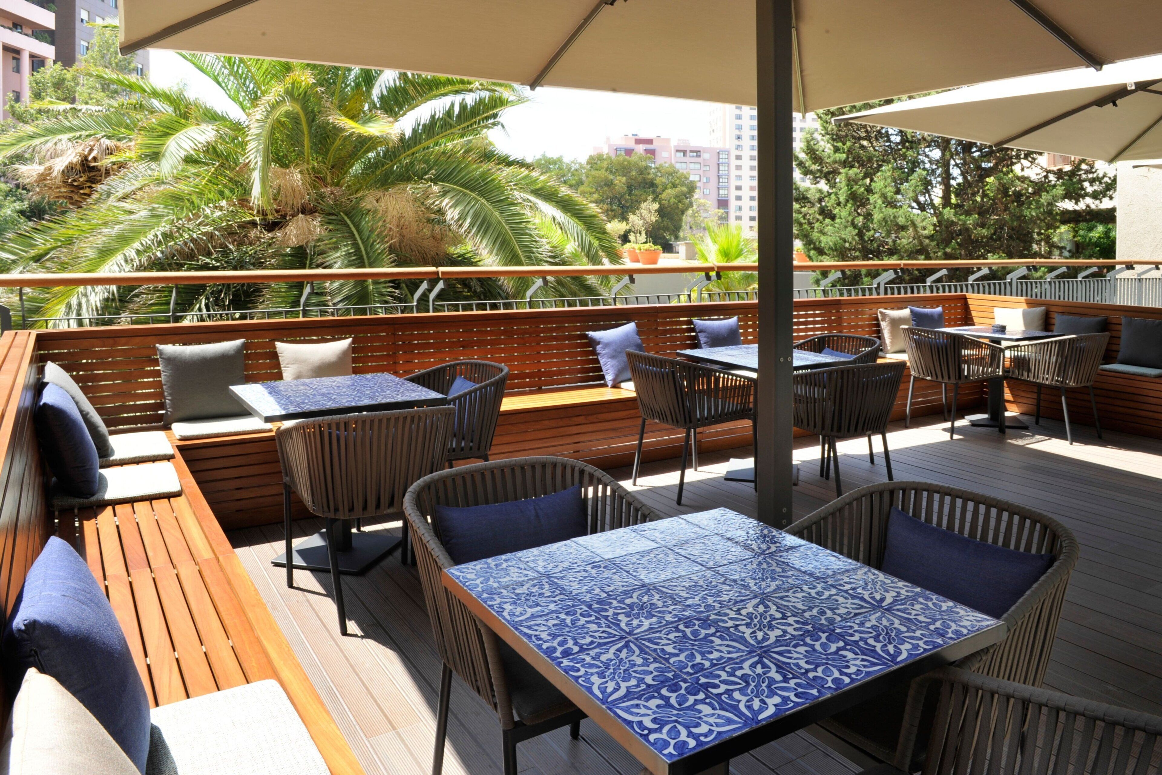 Breakfast, lunch, dinner served; Mediterranean cuisine, pool views 