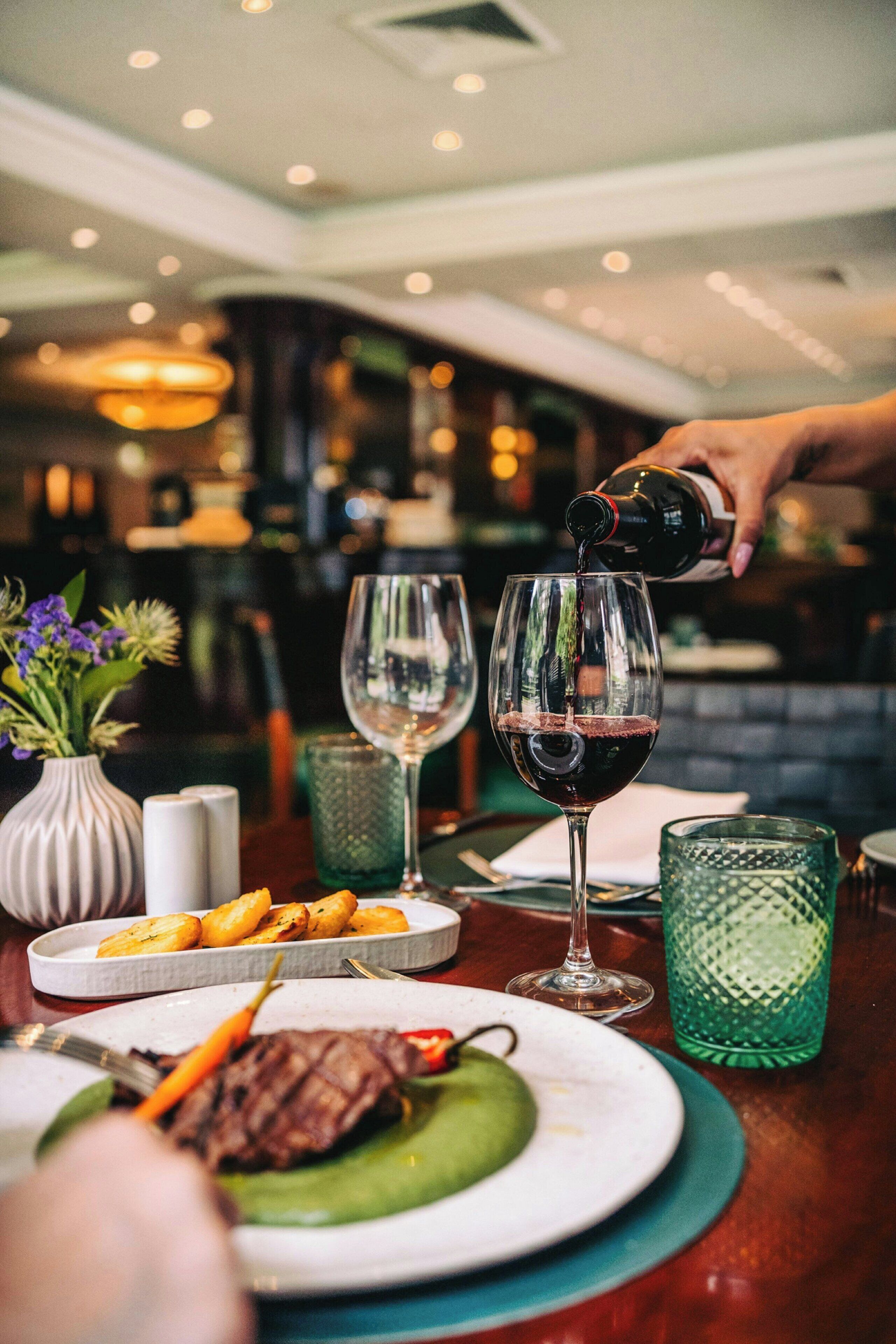 breakfast, lunch, dinner served; mediterranean cuisine, pool views