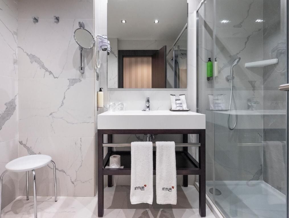 double room, 1 double bed (inner view) | bathroom | free toiletries, hair dryer, towels