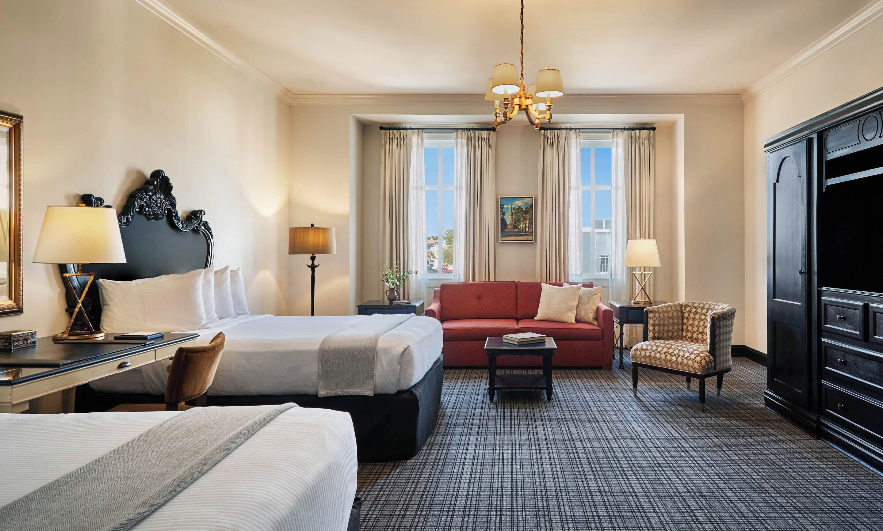 Junior Suite, 2 Queen Beds | Frette Italian sheets, premium bedding, in-room safe, desk