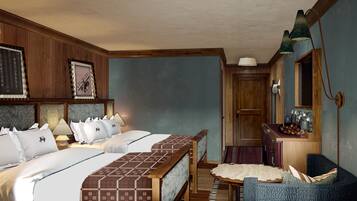 Premium bedding, pillowtop beds, in-room safe, desk