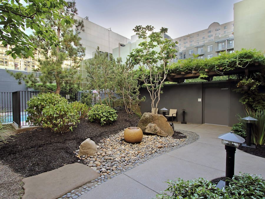 Blick von der Unterkunft