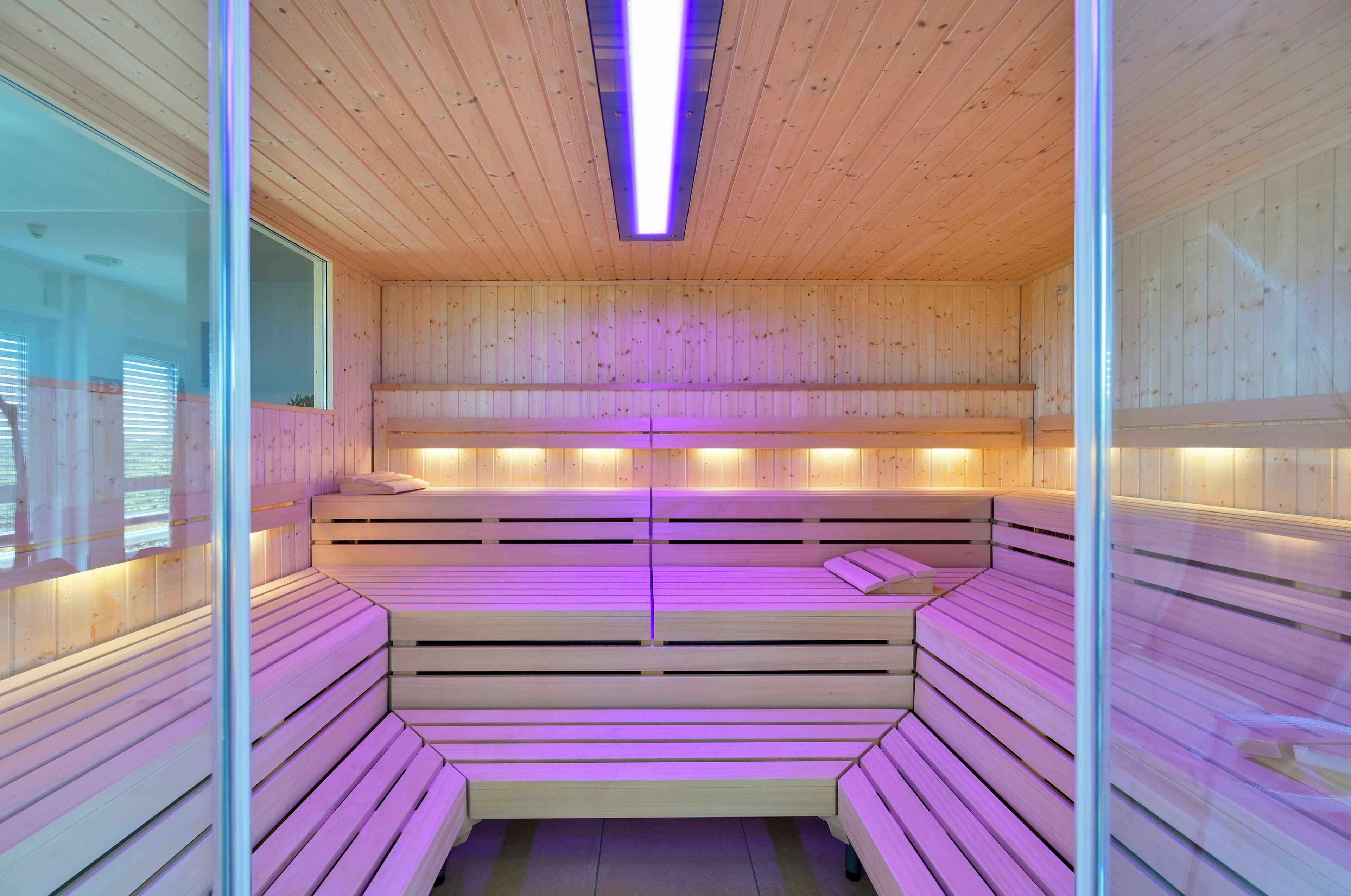 sauna, steam room
