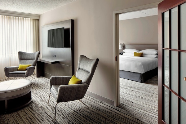 Premium bedding, down comforters, pillowtop beds, in-room safe