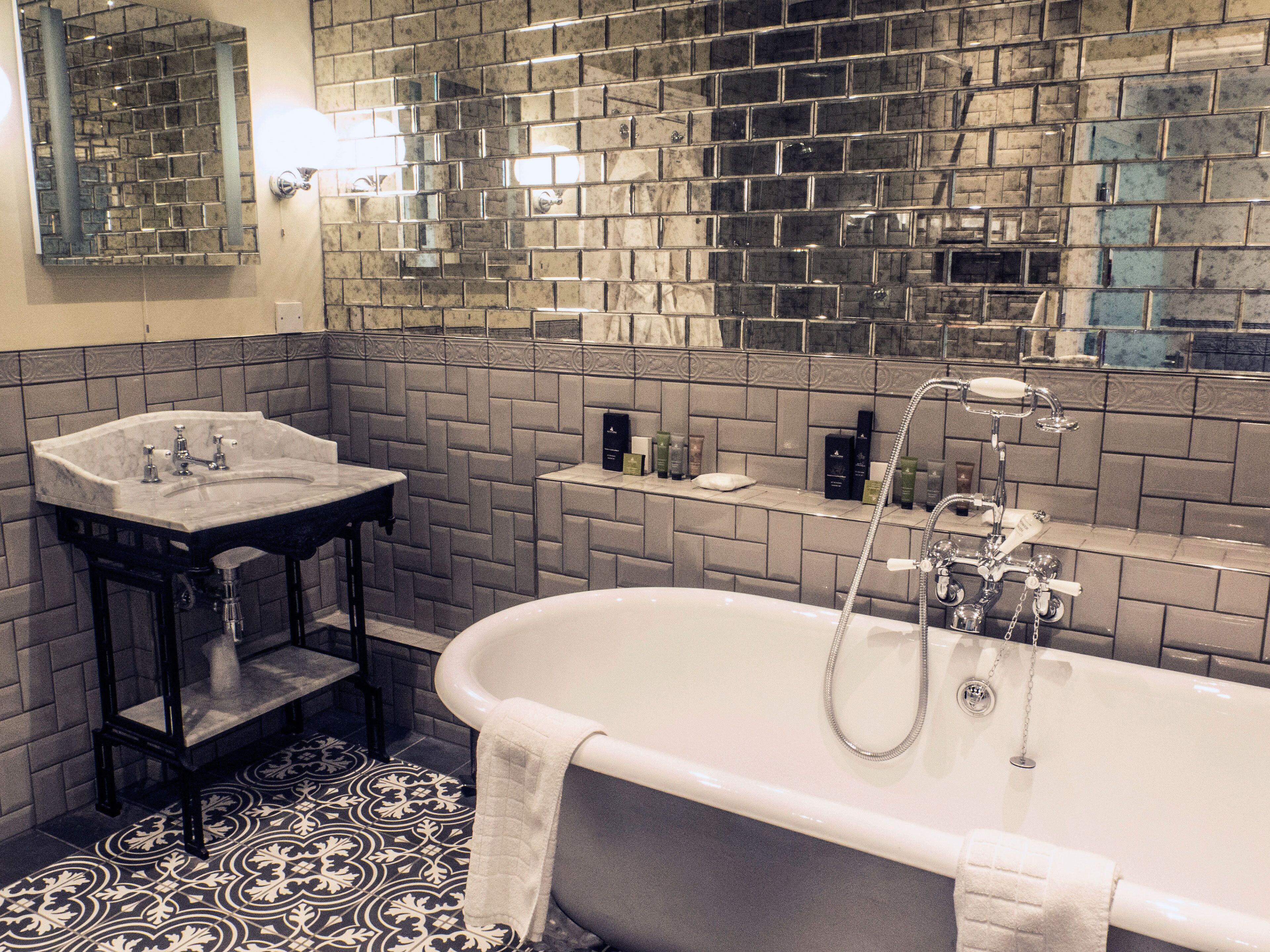 free toiletries, hair dryer, towels