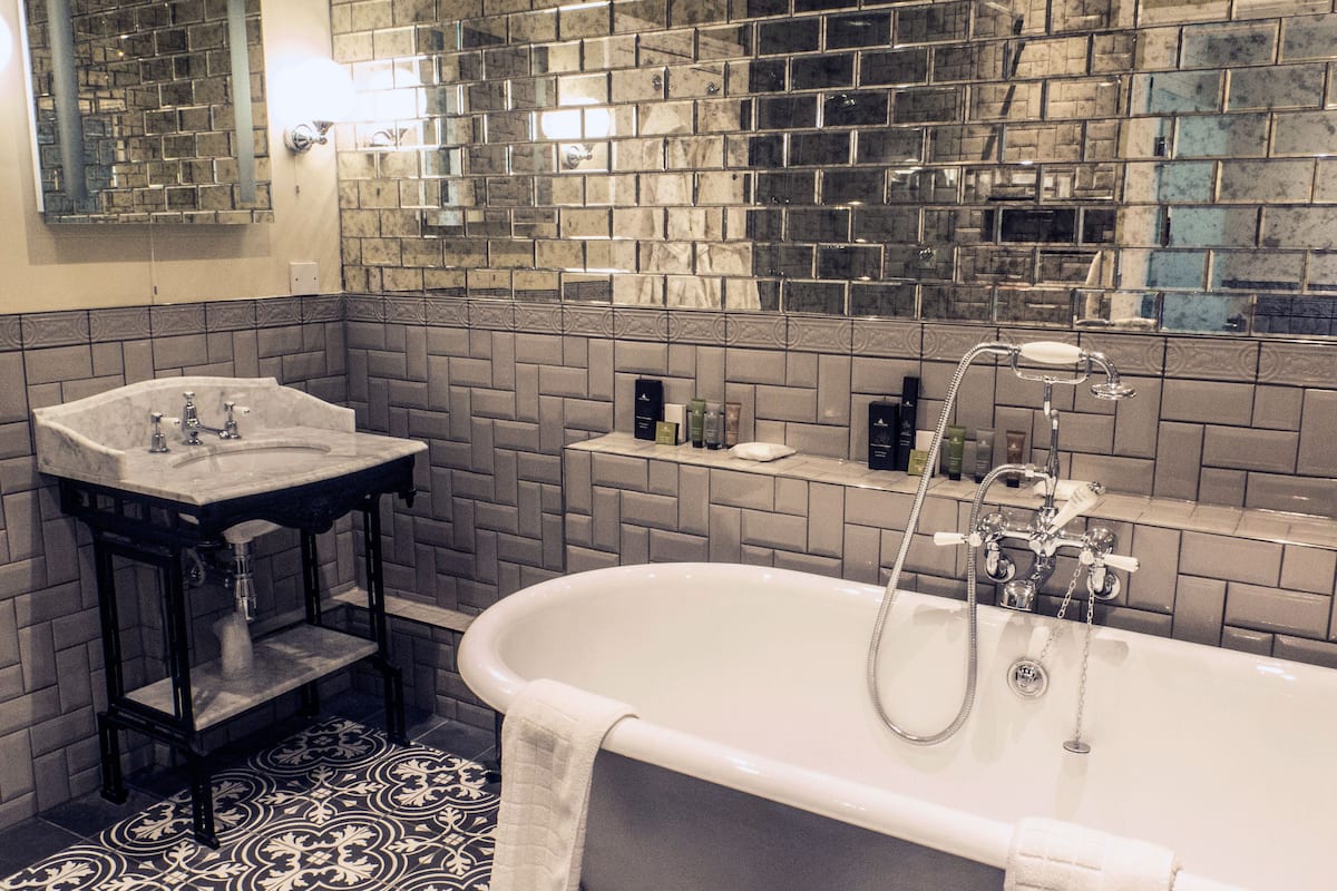 free toiletries, hair dryer, towels