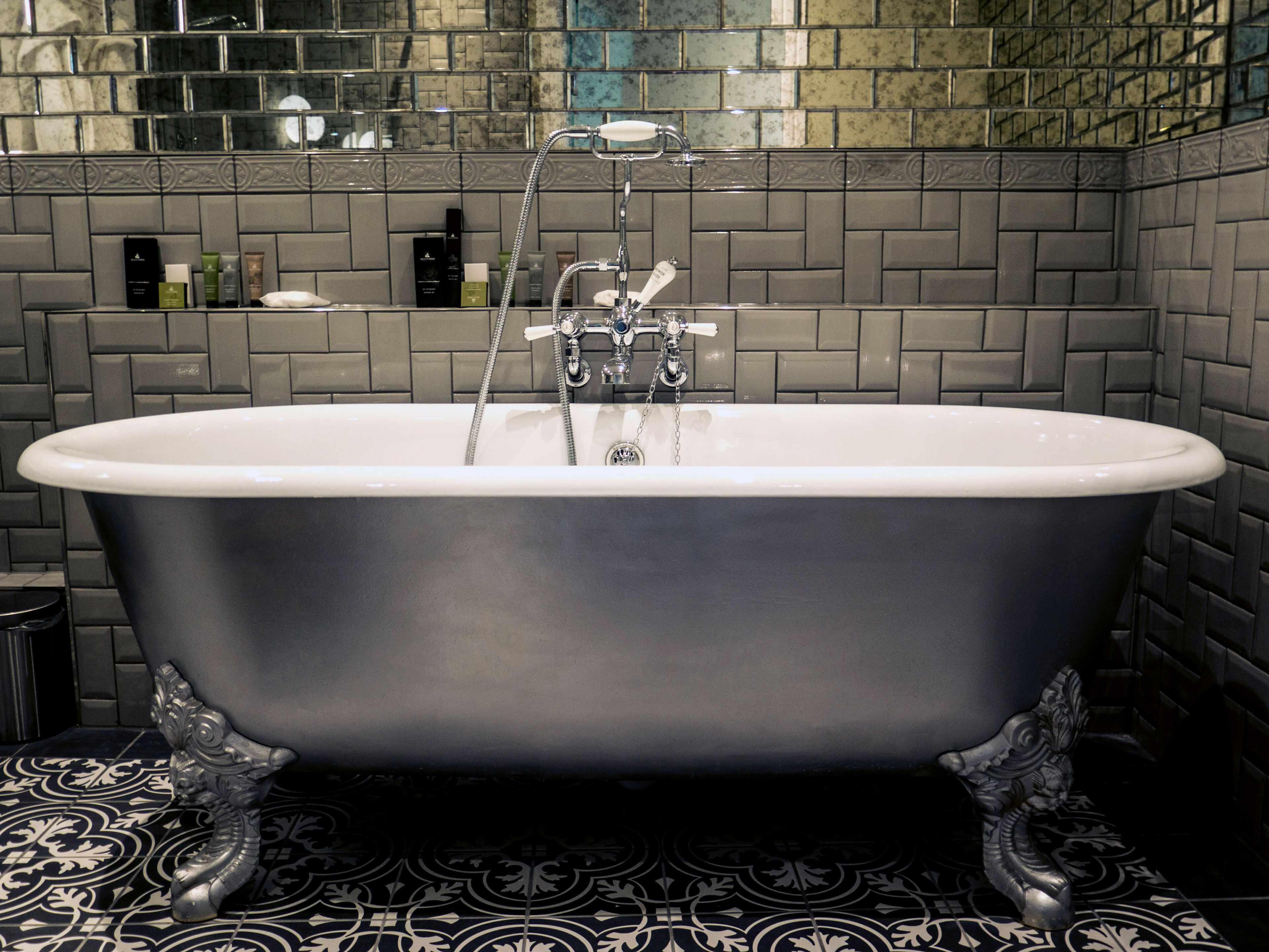 free toiletries, hair dryer, towels