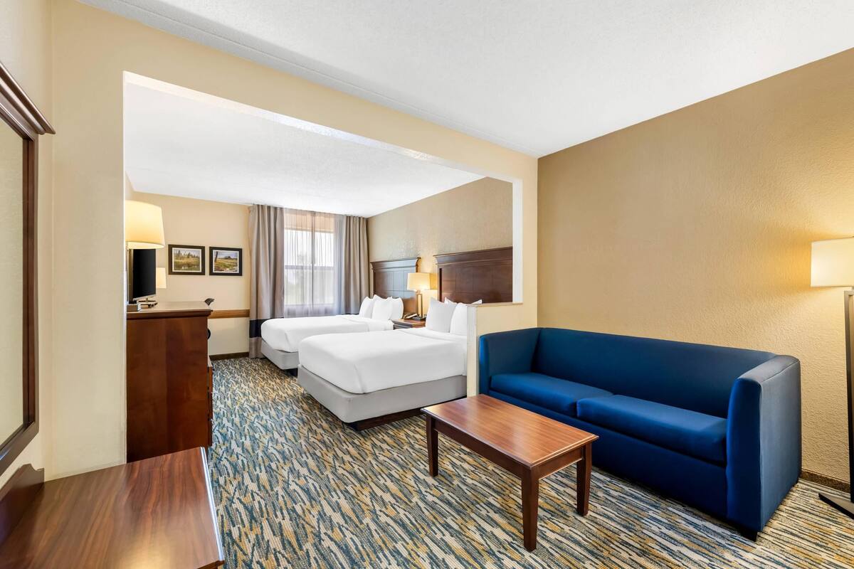 Suite, 2 Queen Beds, Non Smoking | In-room safe, desk, iron/ironing board, rollaway beds (surcharge)