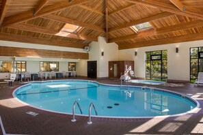 Indoor pool, open 9 AM to midnight, sun loungers