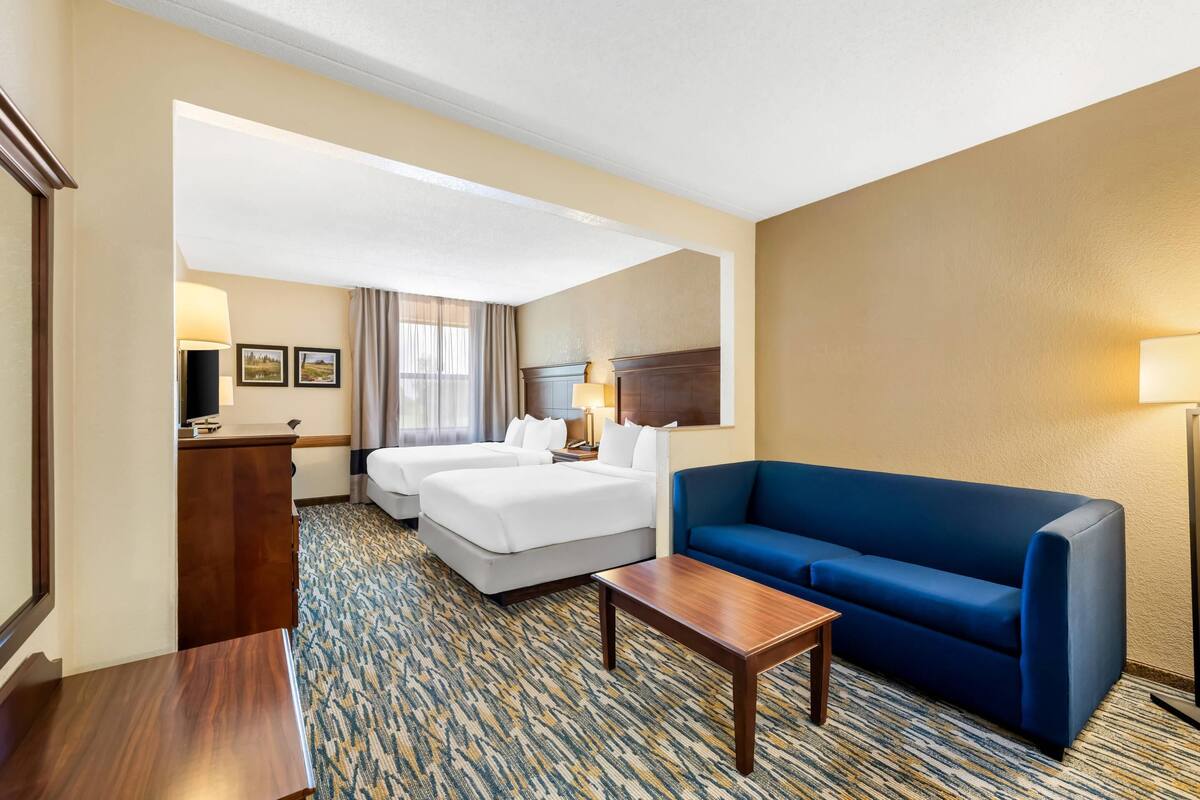 Suite, 2 Queen Beds, Non Smoking | In-room safe, desk, iron/ironing board, rollaway beds (surcharge)