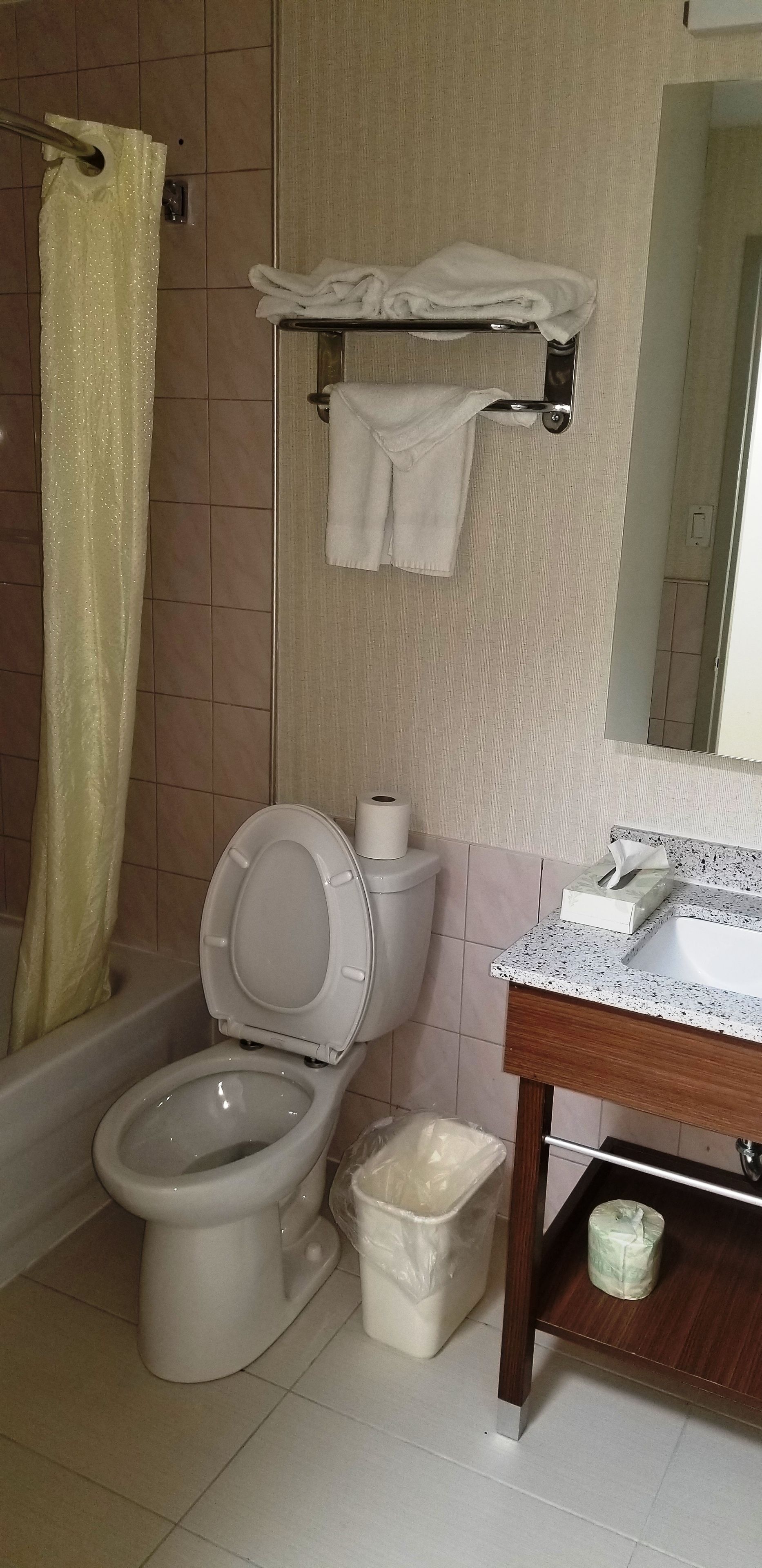 bathtub, deep-soaking bathtub, free toiletries, hair dryer