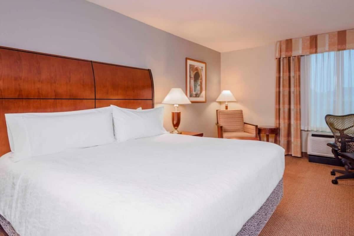 Hypo-allergenic bedding, pillow-top beds, in-room safe, desk