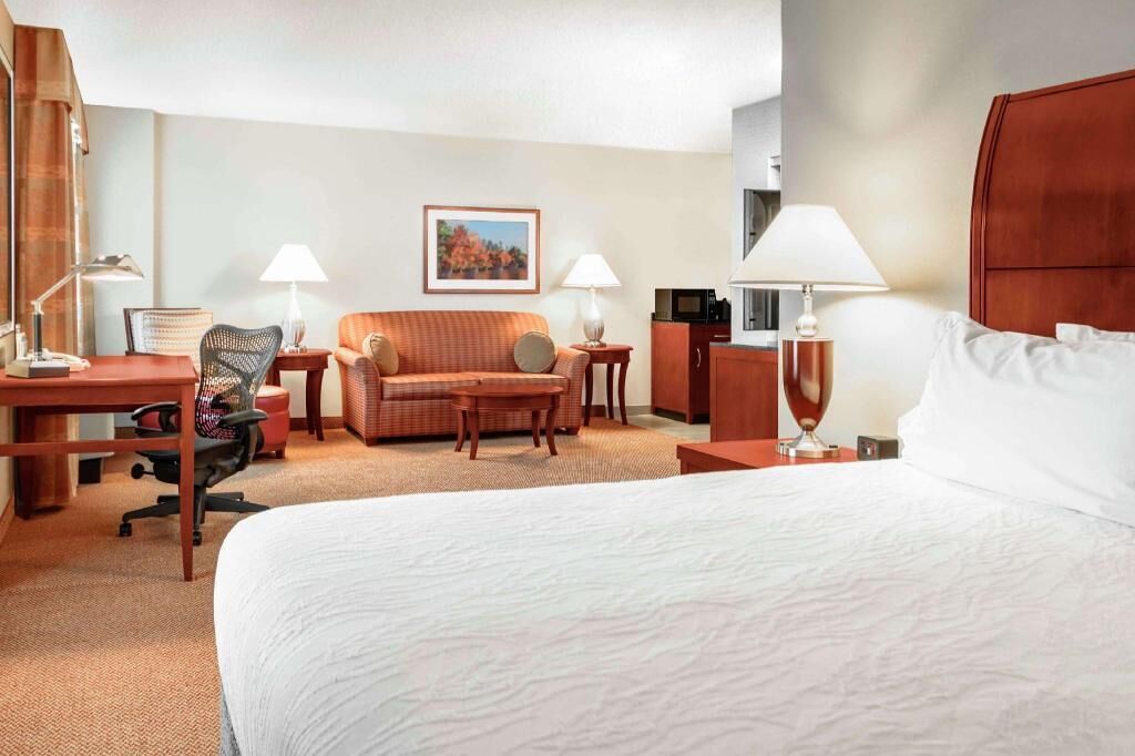 Hypo-allergenic bedding, pillow-top beds, in-room safe, desk