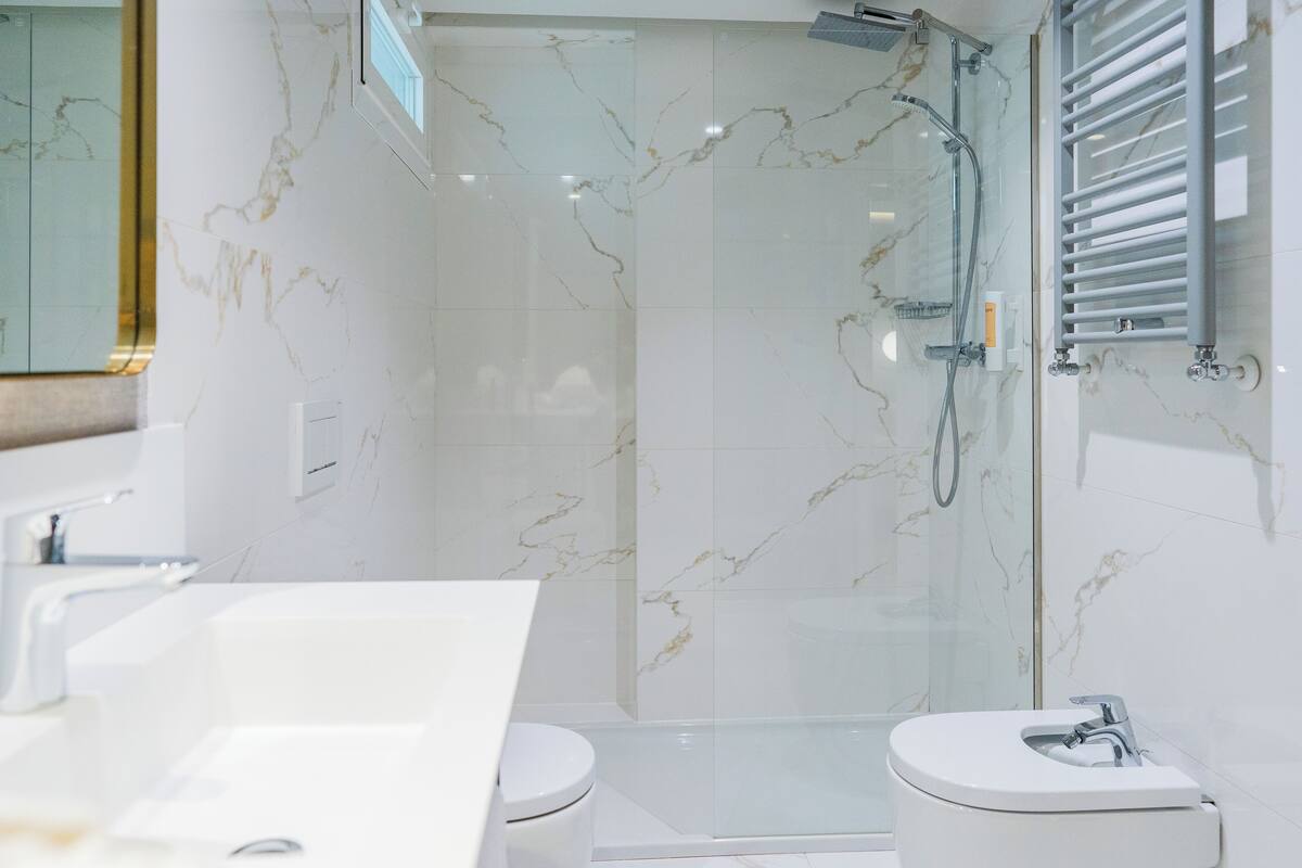 free toiletries, hair dryer, towels, soap