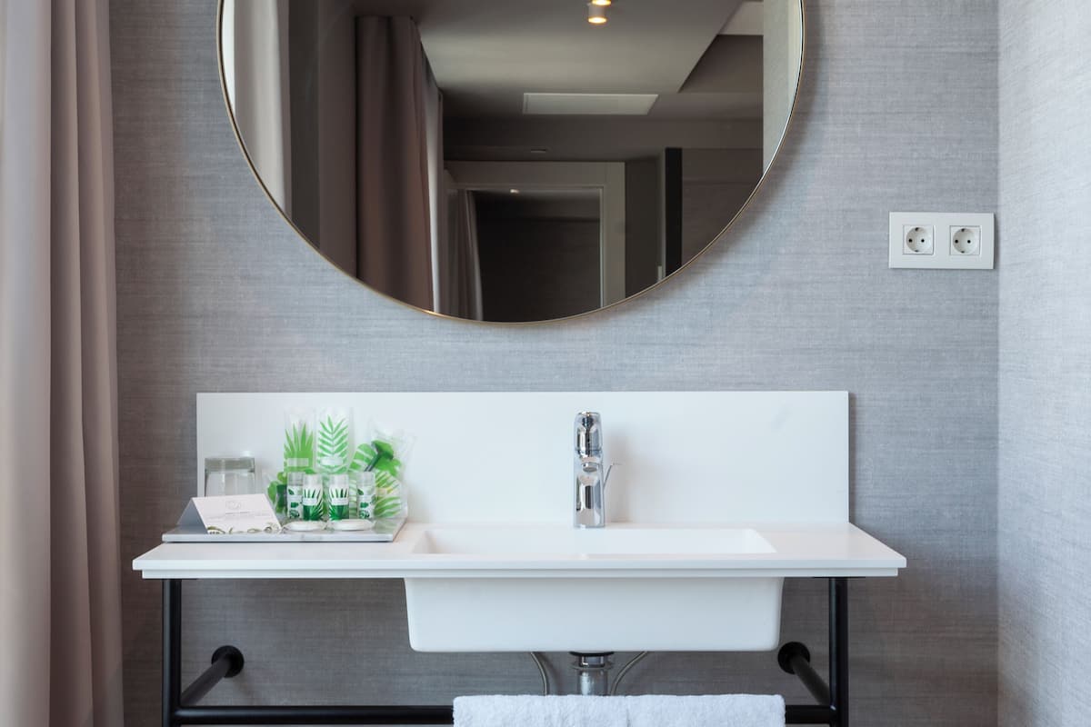 free toiletries, hair dryer, towels, soap