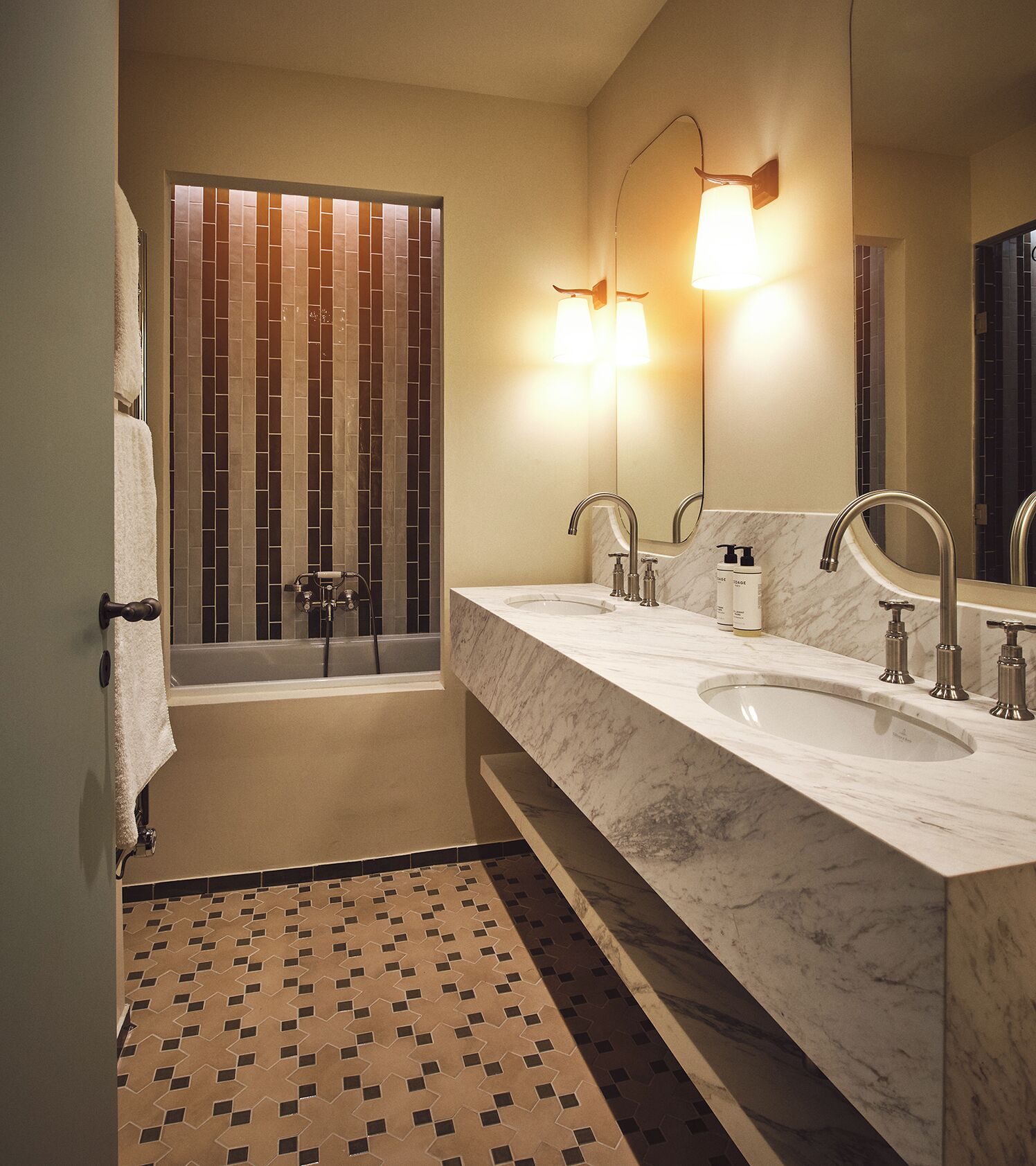 eco-friendly toiletries, hair dryer, bathrobes, slippers