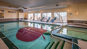 Indoor pool, pool loungers