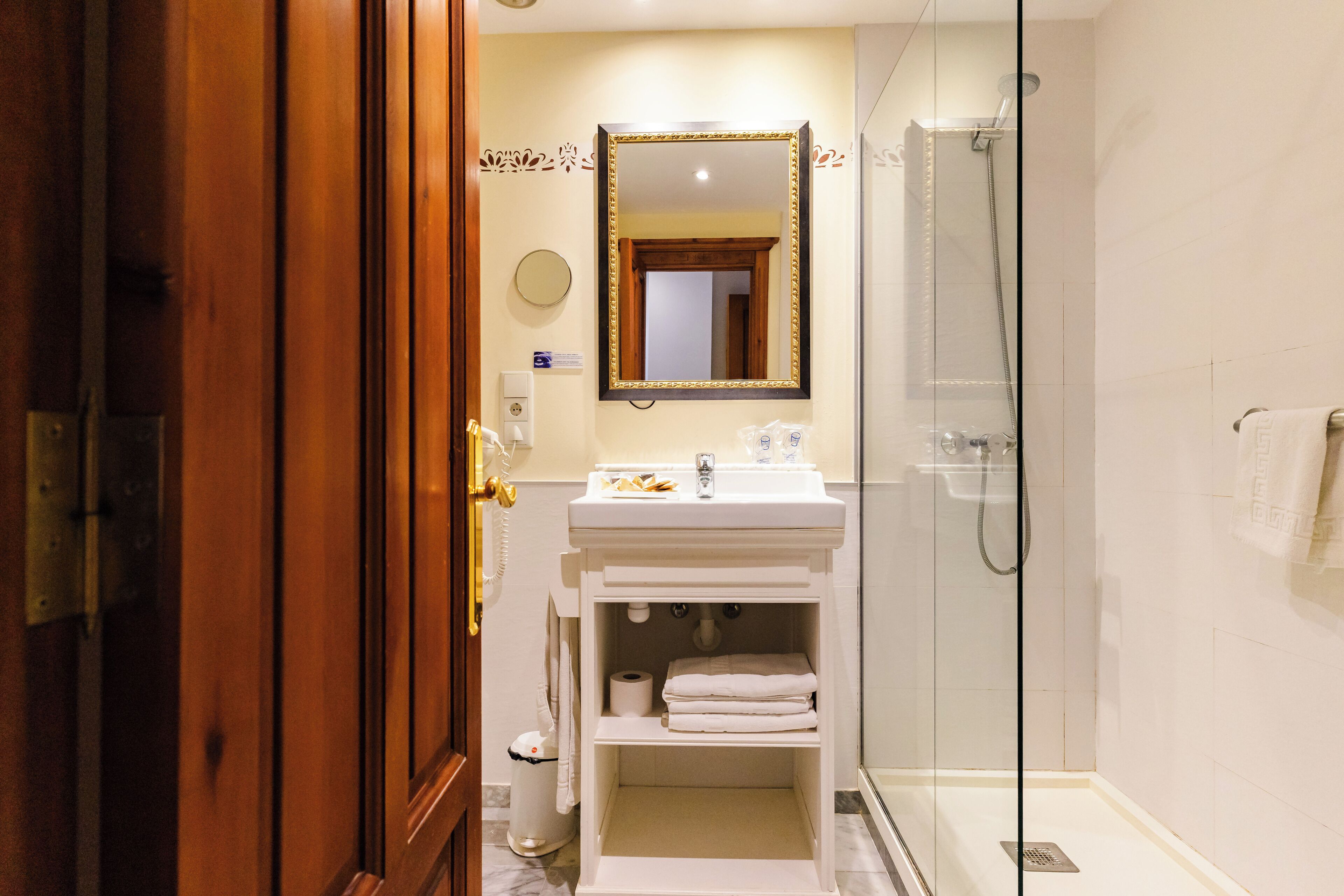 hair dryer, bidet, towels