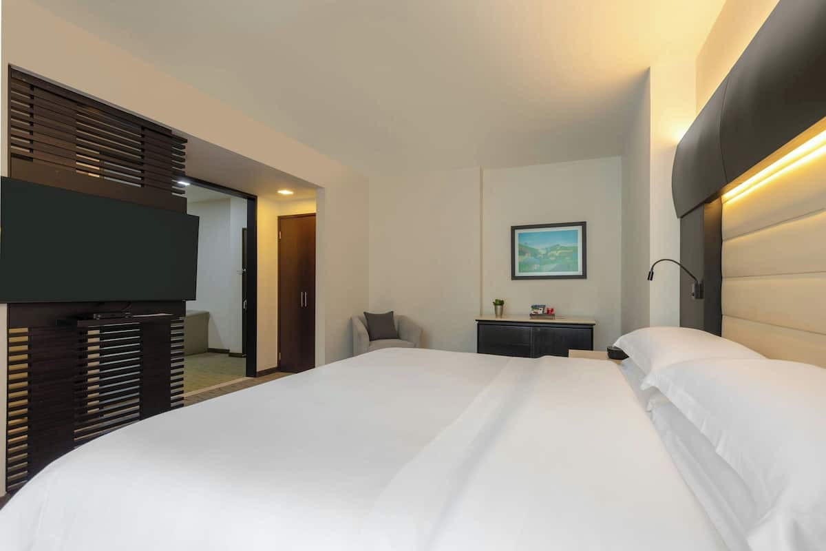Suite junior, 1 cama de matrimonio grande | Ropa de cama de alta calidad, minibar, caja fuerte y escritorio