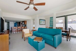 客房, 3 间卧室, 海洋景观 | 私人厨房 | 冰箱、微波炉、烤箱、炉灶