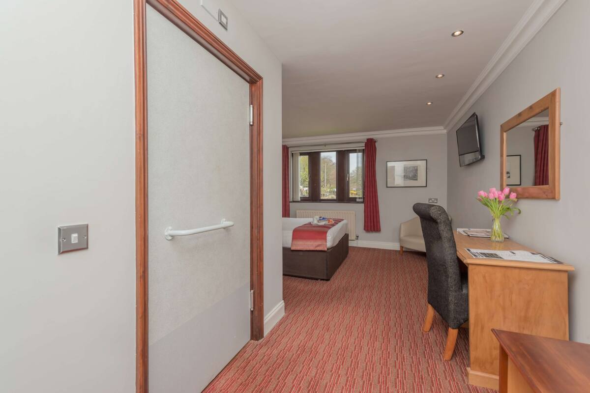 Standard-herbergi - 1 stórt tvíbreitt rúm - gott aðgengi - reyklaust (with Extra Bed) | Skrifborð, myrkratjöld/-gardínur, straujárn/strauborð