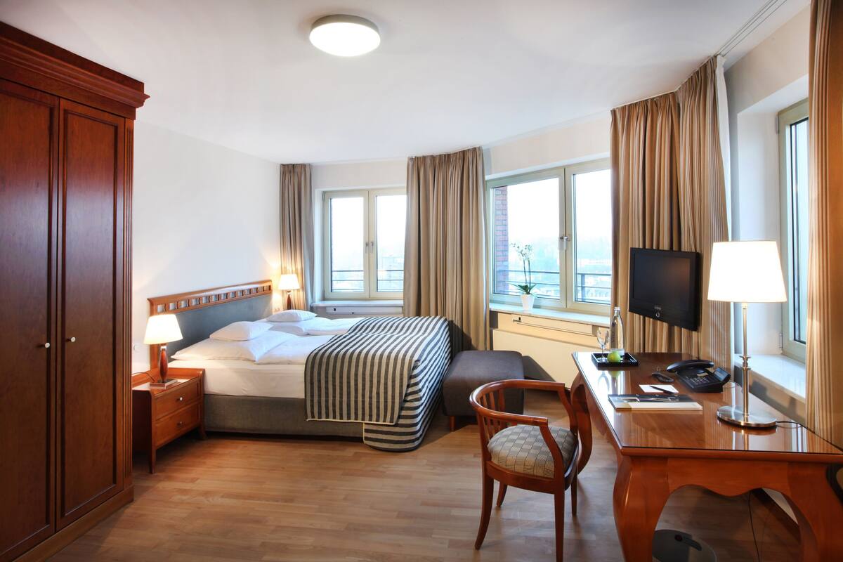 1 sovrum, memory foam-madrasser och värdeförvaringsskåp på rummet