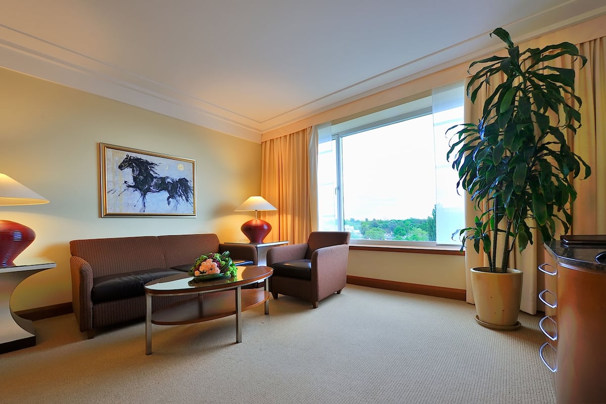 junior suite | living room | flat-screen tv, ipod dock