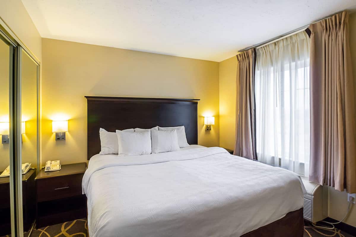 Suíte, 1 cama King e sofá-cama, para não fumantes, cozinha | Cofres nos quartos, escrivaninha, espaço de trabalho para notebook