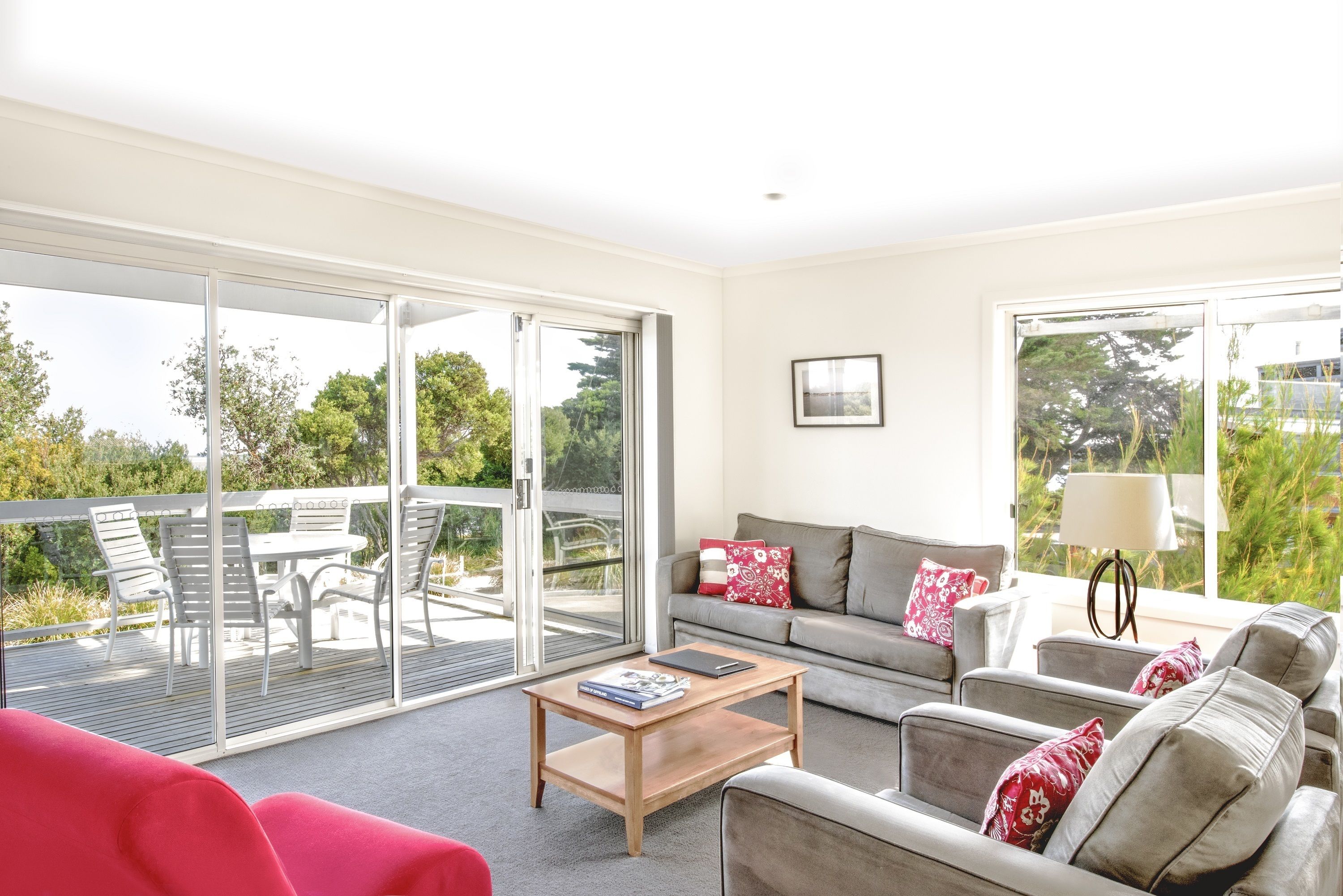 two bedroom townhouse  | living area | flat-screen tv