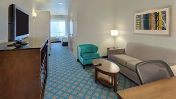 Room, 1 King Bed with Sofa bed | Living area | Flat-screen TV, pay movies