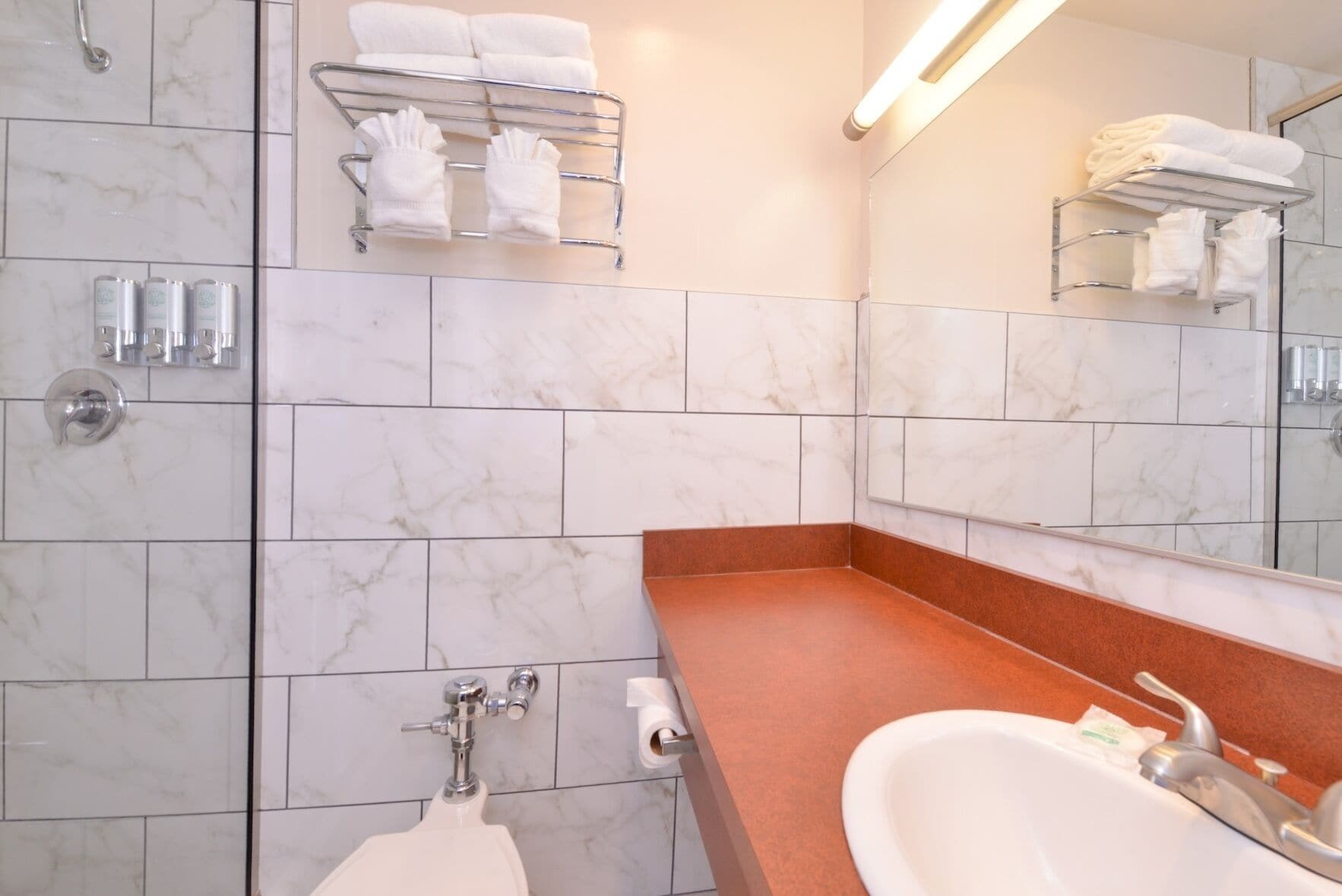 free toiletries, hair dryer, towels, soap