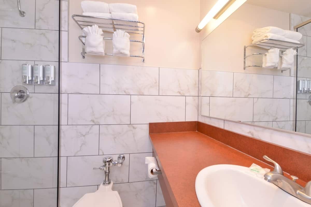 free toiletries, hair dryer, towels, soap