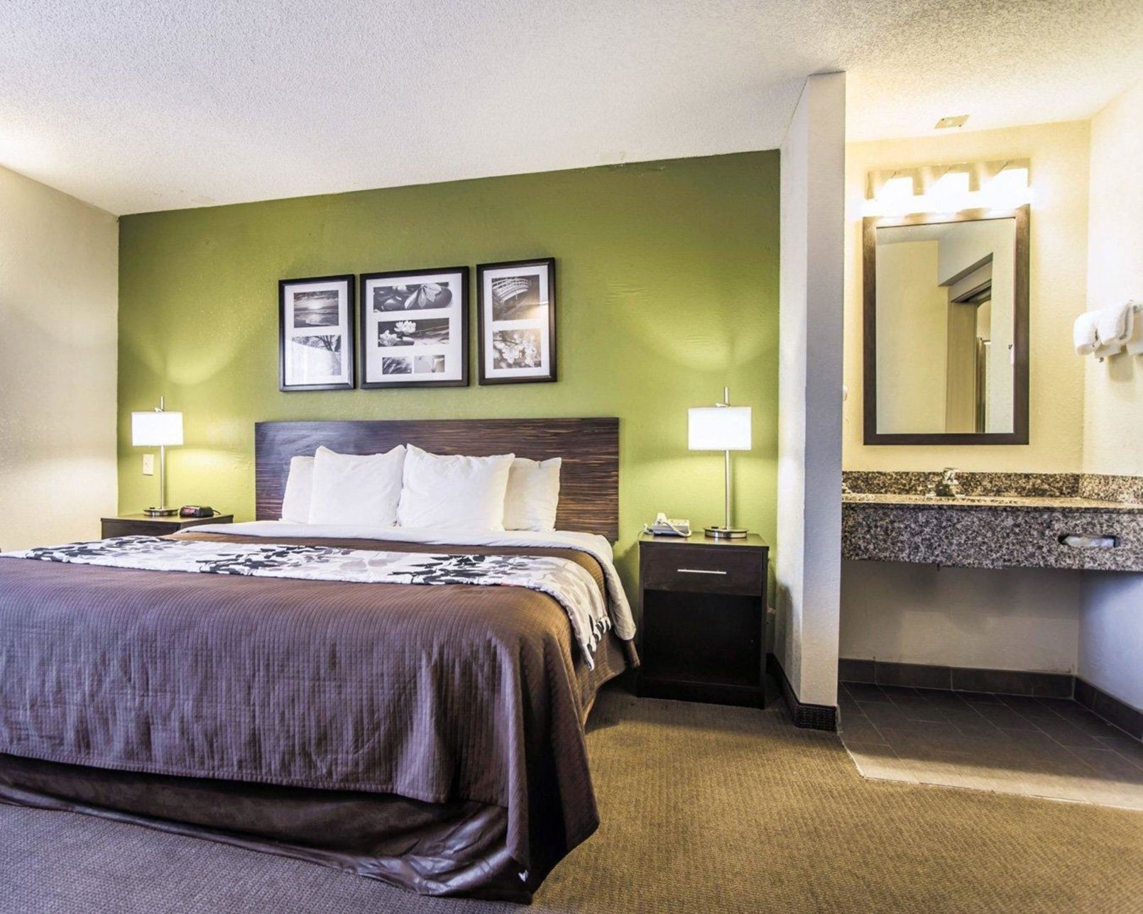 Desk, blackout drapes, iron/ironing board, rollaway beds